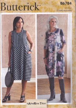 BUTTERICK B6784 DRESS SEWING PATTERN-SIZE ZZ (L,XL,XXL)