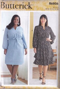 BUTTERICK B6806 DRESSES SEWING PATTERN-SIZE B5 (8,10,12,14,16)