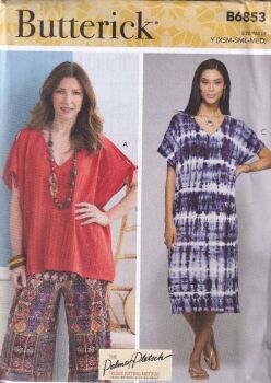 BUTTERICK B6853 TUNIC AND DRESSES SEWING PATTERN- SIZE Y (XS,S,M)
