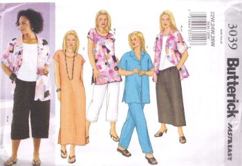 BUTTERICK B3039 WOMENS COLLECTION SEWING PATTERN-SIZE 22,24,26
