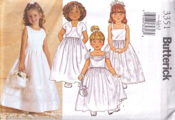 BUTTERICK B3351 GIRLS JACKET AND DRESS SEWING PATTERN- SIZE 2,3,4,5