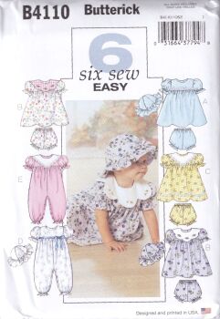 BUTTERICK B4110 DRESS, PANTS, JUMPSUIT AND HAT SEWING PATTERN-SIZE OSZ (ALL SIZES INCLUDED)