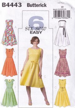 BUTTERICK B4443 DRESS SEWING PATTERN-SIZE FF (16,18,20,22)