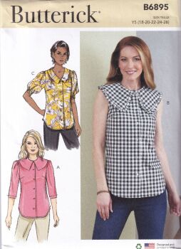 BUTTERICK B6895 TOPS SEWING PATTERN-SIZE Y5 (18,20,22,24,26)