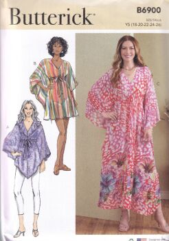BUTTERICK B6900 CAFTAN SEWING PATTERN-SIZE Y5 (18,20,22,24,26)
