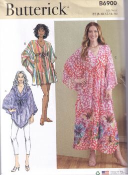 BUTTERICK B6900 CAFTAN SEWING PATTERN-SIZE B5 (8,10,12,14,16)