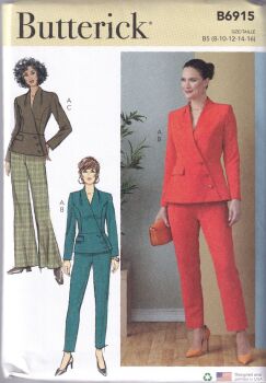BUTTERICK B6915 JACKET AND PANTS SEWING PATTERN-SIZE B5(8,10,12,14,16)