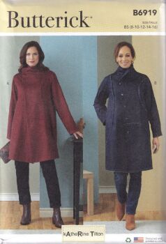 BUTTERICK B6919 COAT SEWING PATTERN-SIZE B5 (8,10,12,14,16)