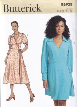 BUTTERICK B6928 DRESS SEWING PATTERN-SIZE B5 (8,10,12,14,16)