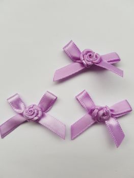 Lilac Ribbon with Rose Centre (Pack of 6)