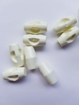 Cream Toggle 19mm (pack of 5)