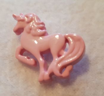 Pink Unicorn Button -  25mm (Pack of 3)