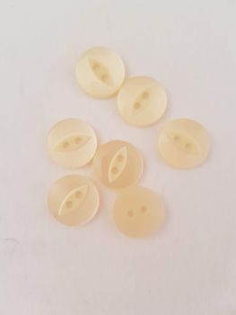 Cream Fisheye Button 11mm (Pack of 15)