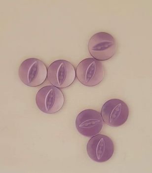 Lilac Fisheye Button 14mm (Pack of 12)