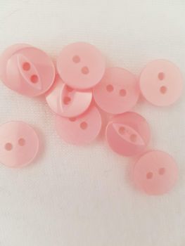 Pink Fisheye Button 11mm (Pack of 18)