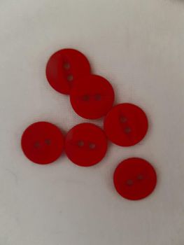 Red Fisheye Button 14mm (Pack of 12)