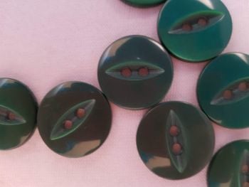 Forrest Green Fisheye Button 16mm (Pack of 10)