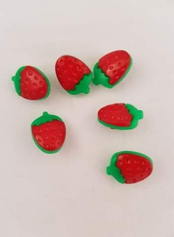 Strawberry Button 16mm (Pack of 10) 