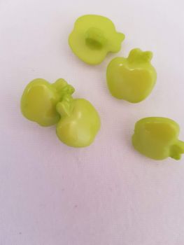 Lime Green Apple Button 16mm (Pack of 10)