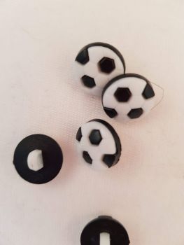 Black Football Button 14mm (Pack of 10)