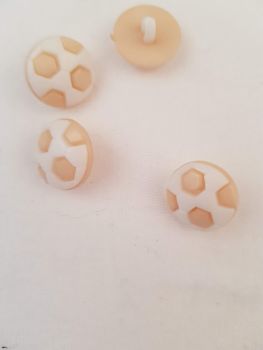 Beige Football Button 17mm (Pack of 10) 