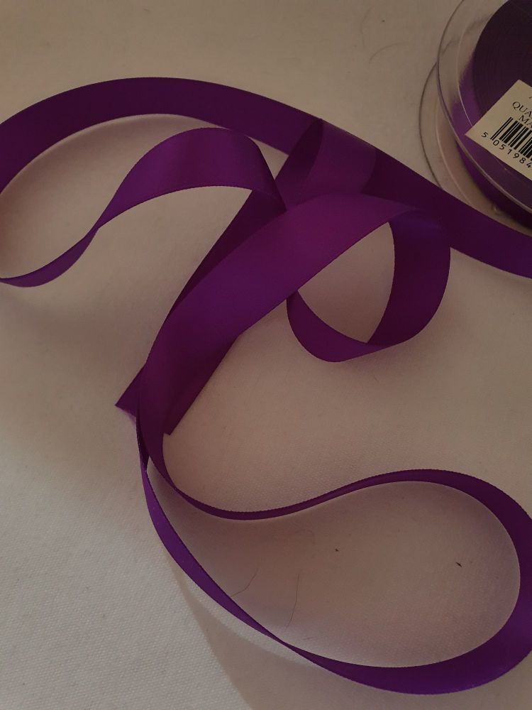 Purple Double Satin Ribbon 3mm (per metre) 