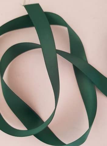 Green Double Satin Ribbon 10mm (per metre) 