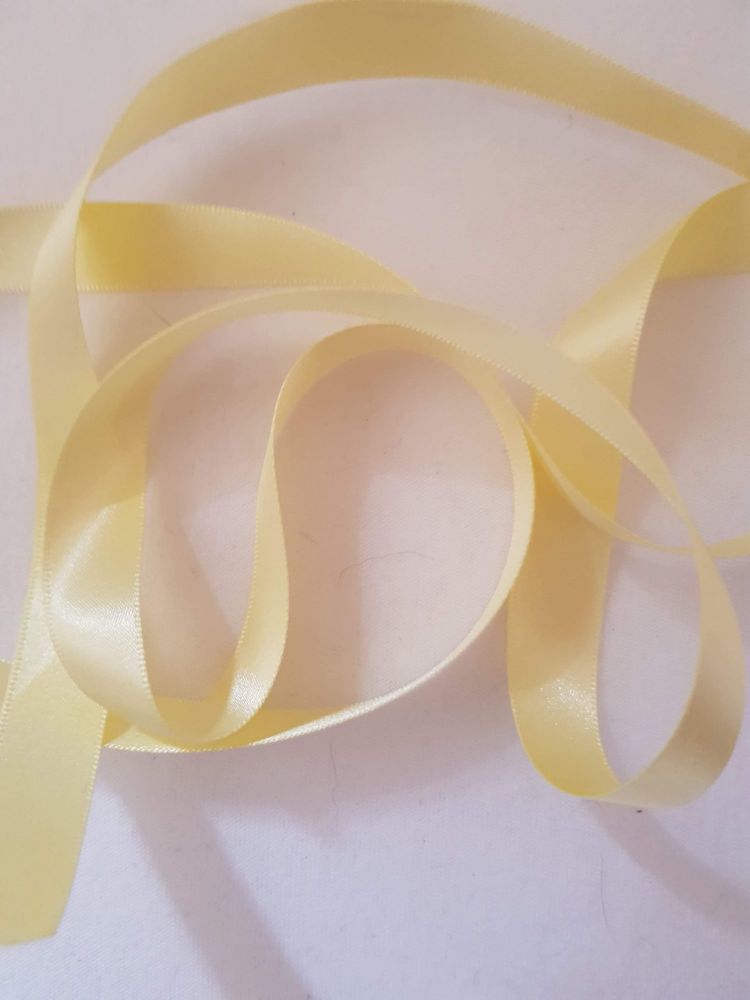 Lemon Double Satin Ribbon 3mm (per metre) 