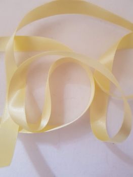 Lemon Double Satin Ribbon 15mm (2 metre pack) 
