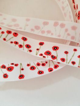 Poppy Grosgrain Ribbon 16mm (1.5 metre pack)