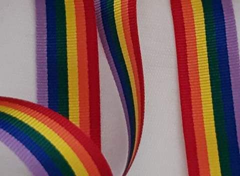 Rainbow Grosgrain Ribbon 10mm (per metre)