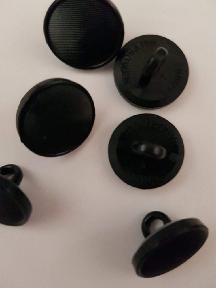 Black Shank Button 17mm (each)