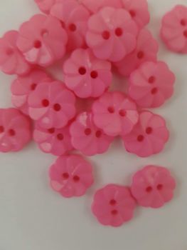 Pink Pin Wheel Button 12mm (Pack of 10) 