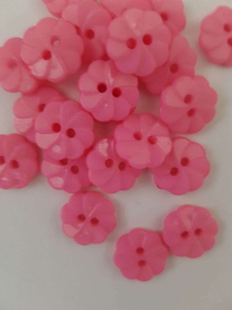 Pink Pin Wheel Button (Pack of 10) 