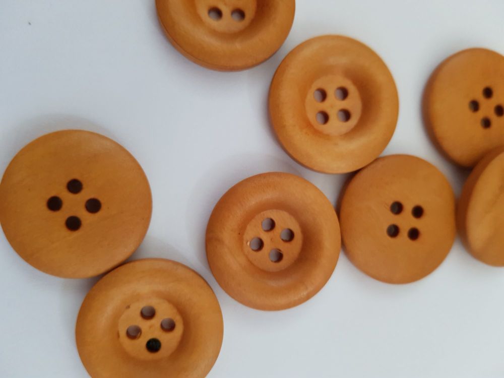 Wooden Button - 23mm (each)