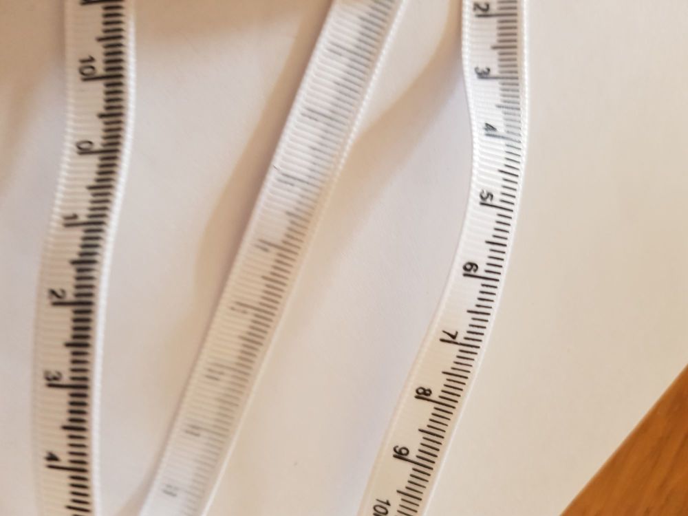 Tape Measure Grosgrain Ribbon 9mm (per metre)