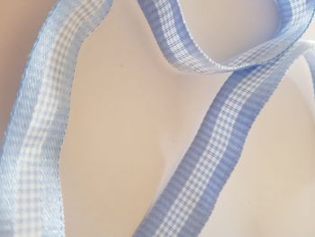 Blue with White Check Ribbon 16mm (2 metre pack)