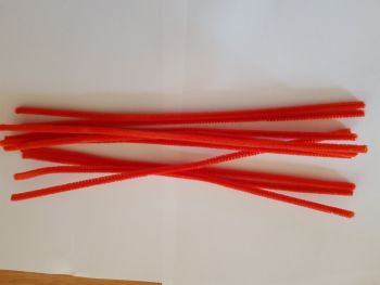 Red Chenille Sticks x12 