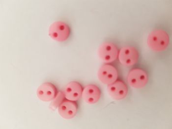 Pale Pink  Buttons 6mm (Pack of 15)