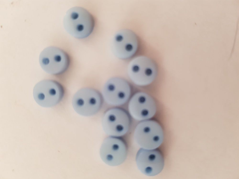 Blue Buttons 6mm (Pack of 15)
