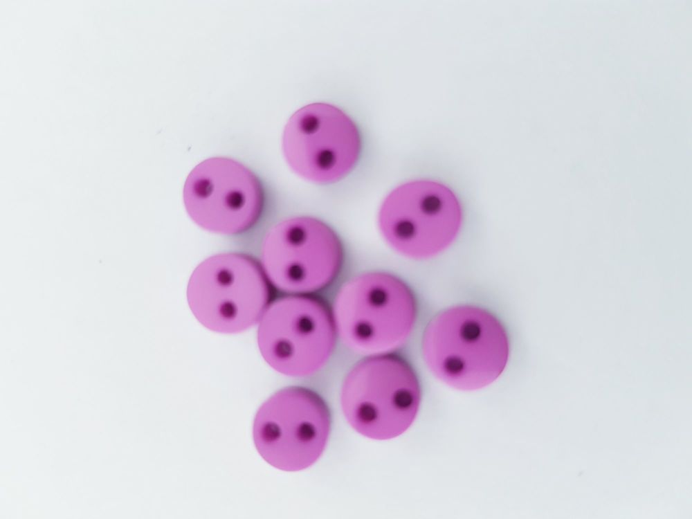 Purple Buttons 6mm (Pack of 15)
