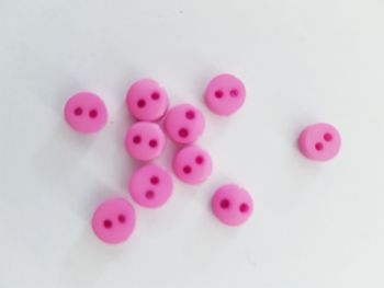 Pink Buttons 6mm (Pack of 15)