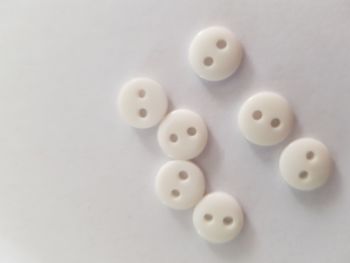 White (off white) Button 9mm (Pack of 15)