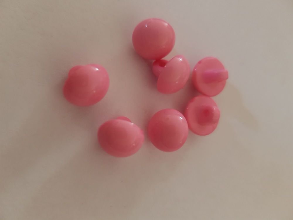Pink Shank Buttons 10mm (Pack of 15)