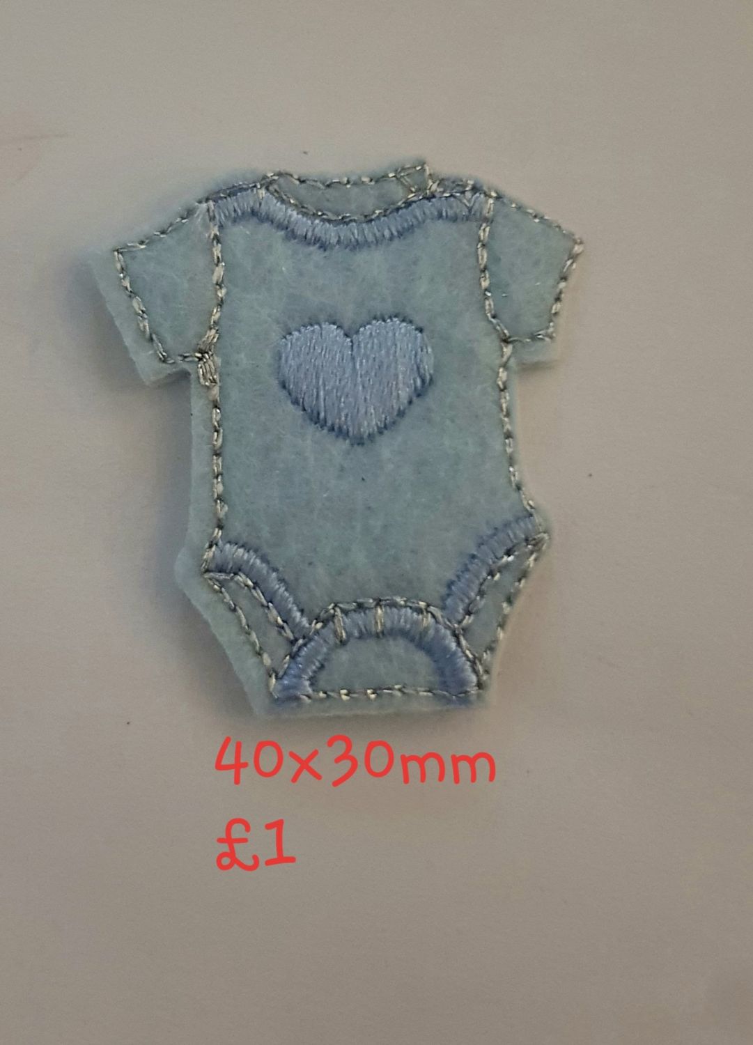 Baby Vest Motif 40x30mm - Blue