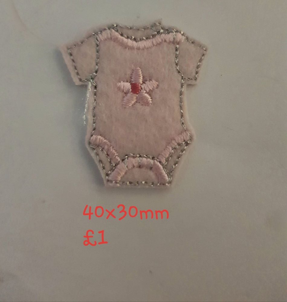 Baby Vest Motif 40x30mm - Pink