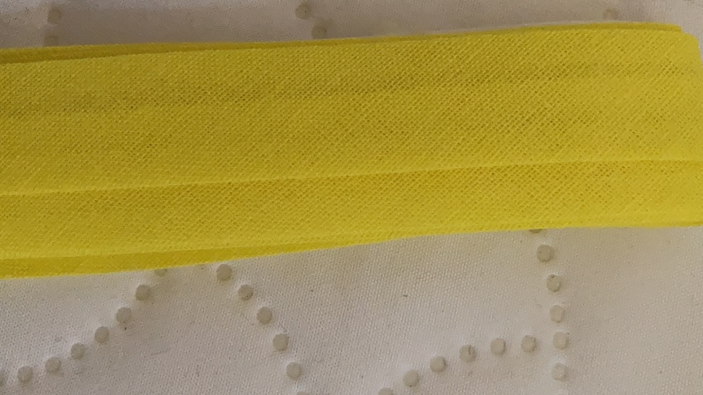 Yellow Cotton Bias Binding 16mm  (4 metres)
