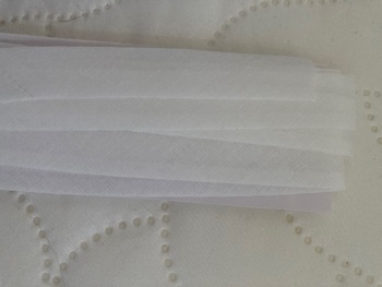 White Cotton Bias Binding 16mm  (4 metres)