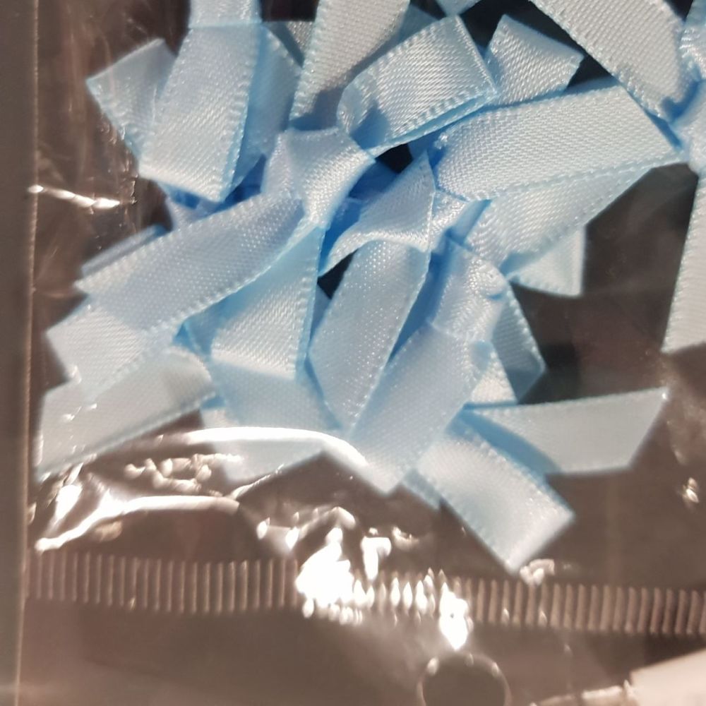 Pale Blue Bows ( Pack of 15)