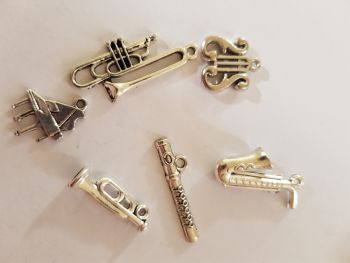 Musical Instruments Charms (Pack of 6) CH16